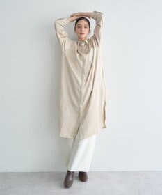 YECCA VECCA ヴィンテージサテンシャツワンピース