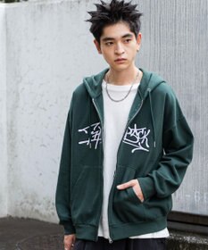 WEGO ワッペンロゴジップパーカー