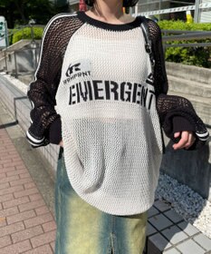 WEGO ラグランメッシュニットプルオーバー