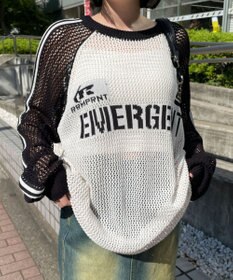 WEGO ラグランメッシュニットプルオーバー