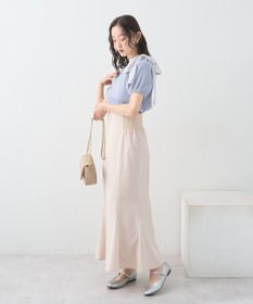 earth music&ecology アシメ肩リボンカットソー