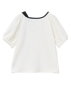 earth music&ecology アシメ肩リボンカットソー