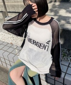 WEGO ラグランメッシュニットプルオーバー