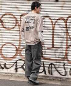 WEGO 【ユニセックス着用ITEM/2点SET】アクセ付きグラフィックアンサンブルT（LS）