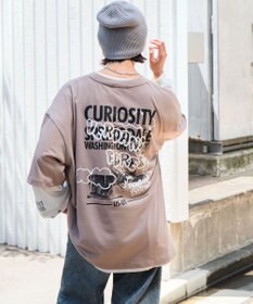 WEGO 【ユニセックス着用ITEM/2点SET】アクセ付きグラフィックアンサンブルT（LS）