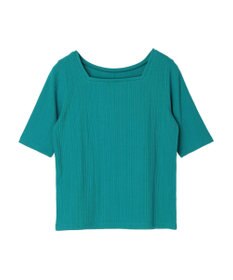 Green Parks 前後２ｗａｙリブ５分袖プルオーバー