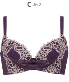 WACOAL 【リボンブラ 脇すっきり】 ブラジャー 脇高設計 着やせシルエット 谷間をメイクしてキープ Gカップまで対応 大きいサイズ レディース BRB433 /ワコール