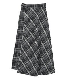 YECCA VECCA チェック柄アシメデザインスカート