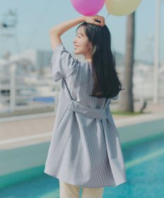 Tiaclasse L 【おのののかさん着用】半袖＆七分袖選べる袖丈バックフレアチュニック