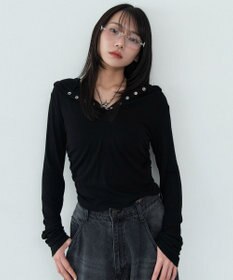 WEGO ヘンリーネックフードロンT