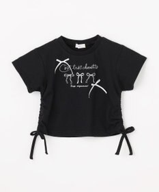 ANY KIDS 【洗濯機可能】ドロスト 裾リボンTシャツ