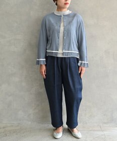 muuc 〈高品質シルク＆スーピマ超長綿〉〈洗えるニット〉半袖ボトルネックプルオーバー