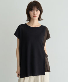 YECCA VECCA メッシュ編みレイヤードニット