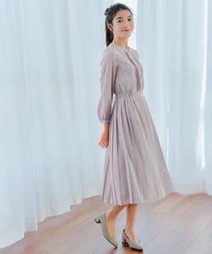 Tiaclasse 【新色追加・洗える】パールボタンプリーツワンピース