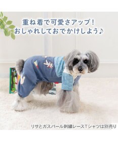 PET PARADISE リサとガスパール 刺繍レース オーバーオール 小型犬