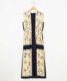 組曲 L スカーフパネルプリント ワンピース