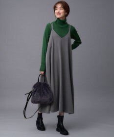 ANY 【洗濯機可能/ストレッチ】ウールライクキャミワンピース