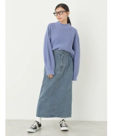 earth music&ecology マットベロアモールプルオーバー