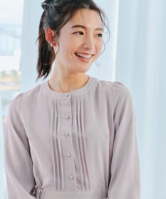 Tiaclasse 【新色追加・洗える】パールボタンプリーツワンピース