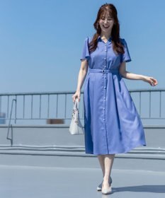 ANY SIS S 【接触冷感・UVカット・速乾】スムージーポリエステル シャツワンピース