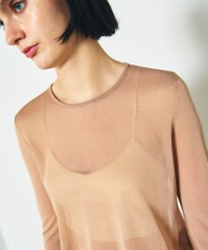 GRACE CONTINENTAL シアークルーニットトップ