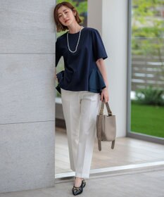 23区 【Oggi2月号掲載/新色追加】TRストレッチギャバ テーパードパンツ