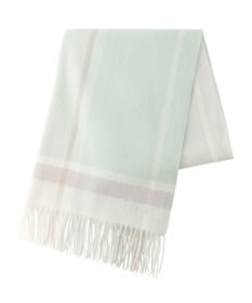 MOONBAT FURLA ウール超大判ブロックチェックラメストール/幅70cm