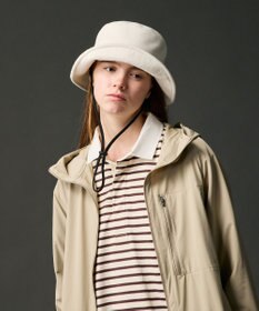 JOSEPH ABBOUD MOUNTAIN 【折り畳み可】ハイカウントマイクロフリース ハット アイボリー系