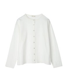 CRAFT STANDARD BOUTIQUE ウ゛ィンテージ風天竺　パール釦クルーカーデＬ／Ｓ