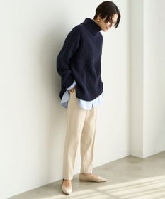 UNFILO あぜ編みオフタートルニット