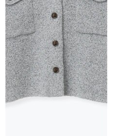 Te chichi メランジ衿ニットジャケット