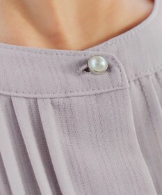 Tiaclasse 【新色追加・洗える】パールボタンプリーツワンピース