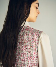 GRACE CONTINENTAL ツイードコンビワンピース