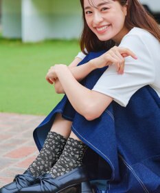 Tiaclasse 【安田美沙子さん着用】モノトーンジャガードソックス