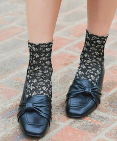 Tiaclasse 【安田美沙子さん着用】モノトーンジャガードソックス