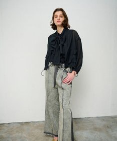 GRACE CONTINENTAL シアーボウタイノースリーブ