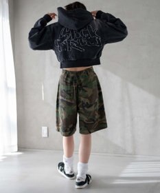 WEGO ヴィンテージウォッシュショートフードブルゾン