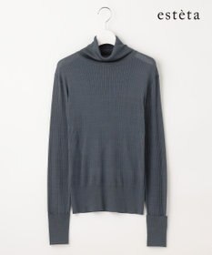 23区 S 【エステータ】シルクリブ タートルニット