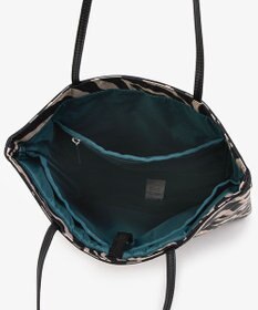 LeSportsac VERTICAL CITY TOTE/アップタウンラフィアゼブラ/ブラック