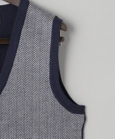 GOTAIRIKU 体温調整に【洗える/チクチクしにくい/ピリングしにくい】イタリア糸 ハイゲージ ベスト_WOOL100%