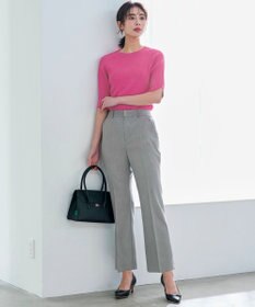 ANY SIS L 褒めらレディストレッチ セミフレア テーパードパンツ