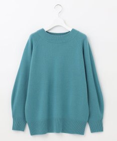 自由区 L 【洗える】ウールカシミヤブレンド ボートネックプルオーバー