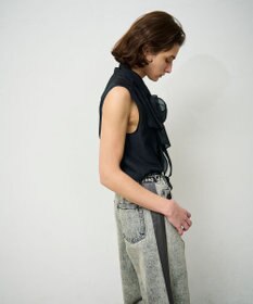 GRACE CONTINENTAL シアーボウタイノースリーブ