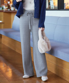 Tiaclasse 裏シャギージャガードニットパンツ