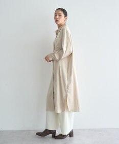 YECCA VECCA ヴィンテージサテンシャツワンピース