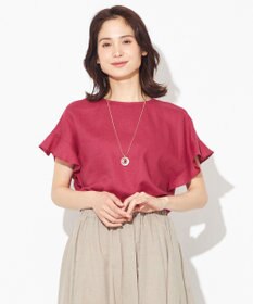 ANY 【洗える】ライトリネンクロスフレアスリーブ ブラウス