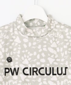 PW CIRCULUS 【WOMEN】【ストレッチ/UVケア】アニマルプリント ロゴ モックネック シャツ