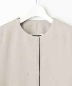 自由区 【XSサイズ～/洗える】ライトダブルクロス ノーカラージャケット