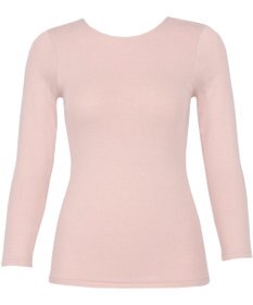 Wing あったかインナー 綿混 裏起毛 厚手 よく伸びる素材 【ラクのびサーモ】 8分袖 長袖 ネックせまめ 秋 冬 EL6914 ウイング／ワコール