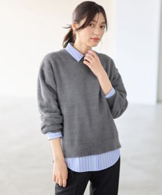 ANY L ショートシャギープルオーバーニット